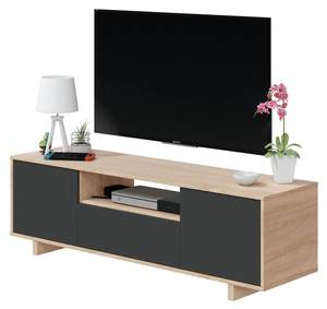 Meuble TV Visalia Chêne Marron - Bois manufacturé - 150 x 46 x 41 cm