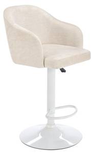 Tabouret de bar CARSTEN Blanc - Textile - 51 x 113 x 52 cm