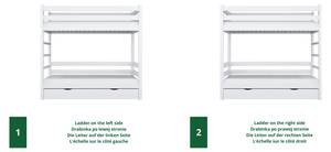 Etagenbett N03 mit Schublade Weiß - 120 x 190 cm