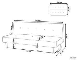 3-Sitzer Sofa VISBY Schwarz - Braun - Sandbraun