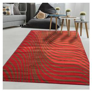 Tapis salon AF1 ONDULA 60x110 rouge Rouge - Matière plastique - 60 x 8 x 110 cm