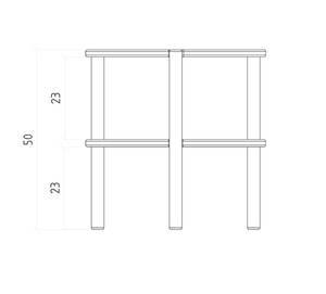 Kaffeetisch niedrig INA Beige - Wildeiche - 70 x 70 cm