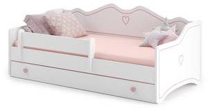 Lit enfant YOUTH KSB002 Rose foncé - Blanc