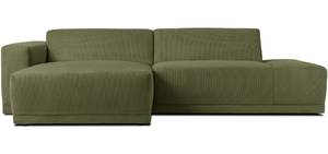 Links Ecksofa MUDI Khaki - Armlehne davorstehend links - Ecke davorstehend links - Ottomane davorstehend links