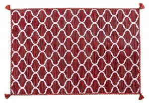 Toronto moderner Teppich Rot - Polyrattan - 120 x 1 x 180 cm