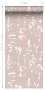 papier peint fleurs des champs 7385 Rose foncé