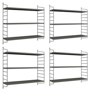 Lot de 4 étagères murales Strängnäs Anthracite