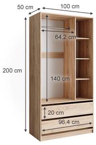 Kleiderschrank Elmo 49517 Eiche Sonoma Dekor