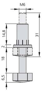 Nivellierer für Möbel 2020015 20er-Set Weiß - Metall - 10 x 2 x 10 cm