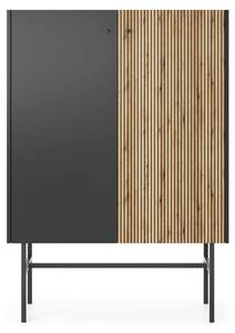 Highboard DIVENOS Schwarz - Holzwerkstoff - 94 x 132 x 39 cm