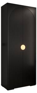 Drehtürenschrank Manhattan Ryfel 1 Schwarz - Gold - 2 Türen