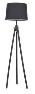 York pt1 schwarze Stehlampe Schwarz - Holzwerkstoff - 48 x 164 x 48 cm