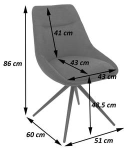 Esszimmerstuhl M65 Anthrazit - 6er Set