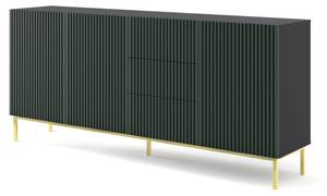 Sideboard RAVENNA F SB200 3D3D Schwarz - Gold - Grün