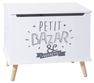 coffret blanc bois imprime, blanc Blanc - Bois manufacturé - 58 x 38 x 48 cm