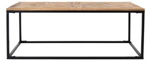 Table basse 120x60x46cm Naturel en métal Noir - Marron - Bois massif - 60 x 46 x 120 cm