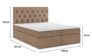 Boxspringbett BLANO 120 cm cm MH09 Braun Braun - Holzwerkstoff - 120 x 123 x 217 cm