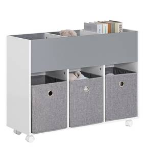 Étagère enfant KMB61-HG Gris - Bois manufacturé - 90 x 63 x 30 cm