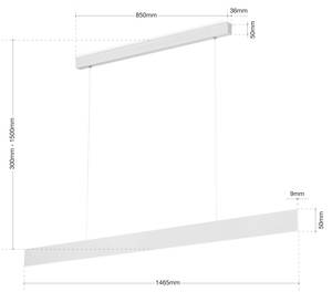 LED Hängeleuchte GIDEON Up- & Downlight Weiß