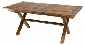 Teakholz Garten Tacle 8/10 Personen Braun - Massivholz - Holzart/Dekor - 100 x 75 x 180 cm