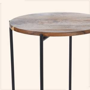 Beistelltisch Couchtisch Metall mit Schwarz - Holzwerkstoff - 40 x 48 x 40 cm