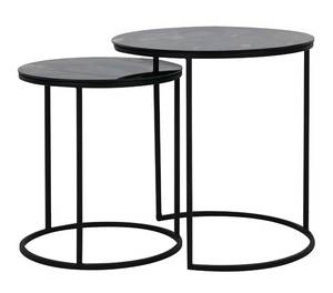 Beistelltisch TABUN 2er Set Schwarz - Glas - 50 x 52 x 50 cm