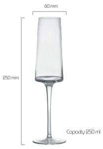 Empire Champagnerflöten 2er Set Glas - 6 x 25 x 6 cm