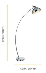 ARCO -Stehlampe VN-L00024-EU Metall - 25 x 153 x 80 cm
