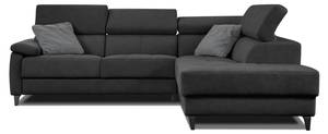 Ecksofa Taunus (5-Sitzer) Schwarz - Ecke davorstehend rechts