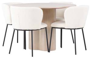 Essgruppe Olivia 2 ( 5-teilig) Weiß - Massivholz - 110 x 75 x 110 cm