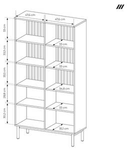 Vitrine LANGO Höhe: 188 cm