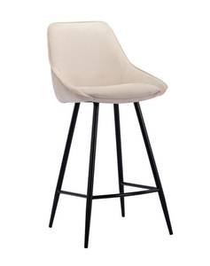 Tabouret de bar MASURIE Lot de 2 Blanc - Textile - 51 x 99 x 48 cm