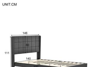 Lit double M334 117 x 25 cm