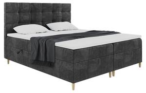 Boxspringbett Dico Schwarz - Breite: 160 cm - H3