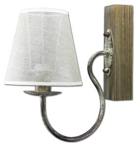 Wandlampe CARIN Beige - Braun - Metall - Textil - 15 x 29 x 27 cm