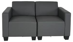 2-Sitzer Sofa Lyon Grau - Kunstleder - 136 x 76 x 72 cm