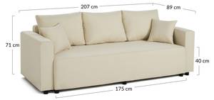 3-Sitzer Sofa REGALA Schwarz