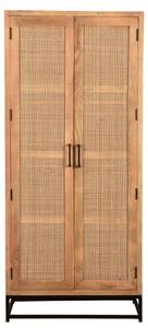 Garderobenschrank CANE Braun - Massivholz - Holzart/Dekor - 80 x 180 x 40 cm