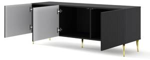 Meuble tv RAVENNA B RTV150 3D Noir - Doré