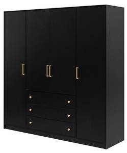 Kleiderschrank Retro D4 Schwarz