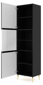 Vitrinenschrank RAVENNA B SC60 1D Schwarz - Gold