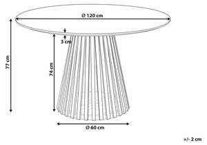 Table de salle à manger MESILLA Marron - Bois massif - 120 x 77 x 120 cm