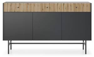 Sideboard DIVENOS Schwarz - Holzwerkstoff - 155 x 90 x 39 cm