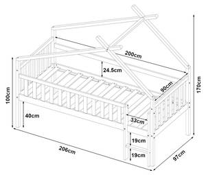 Lit cabane Sotkamo Blanc