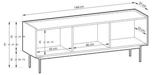 TV-Lowboard Faro Rot