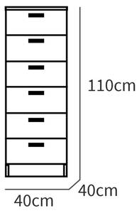 Kommode Nova Kom BRI-1074 Weiß