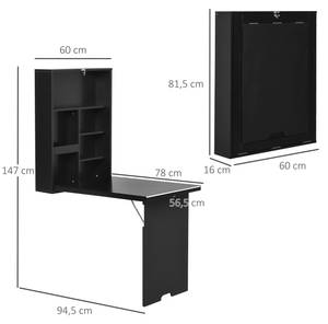 Schreibtisch 836-139V90BK 95 x 147 cm