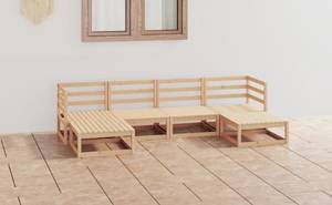 Garten-Lounge-Set (6-teilig) 3009734-1 Braun - Massivholz - Holzart/Dekor - 70 x 30 x 70 cm