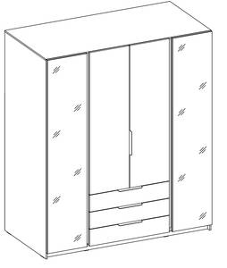 Kleiderschrank Timotes Eiche Dekor