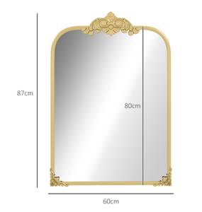 Wandspiegel 830-825V80GD Gold - Glas - 3 x 87 x 60 cm